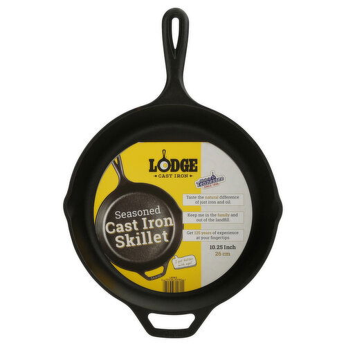 Lodge Cast Iron Skillet, Seasoned, 10.25 Inch