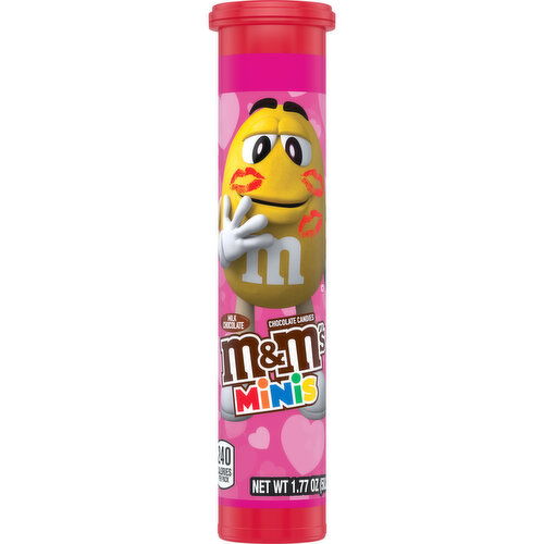 M&M'S M&M'S Minis Milk Chocolate Valentine's Day Candy, 1.77 Oz Mega Tube