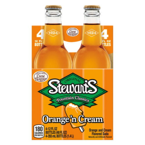 Stewart's Fountain Classics Soda, Orange and Cream