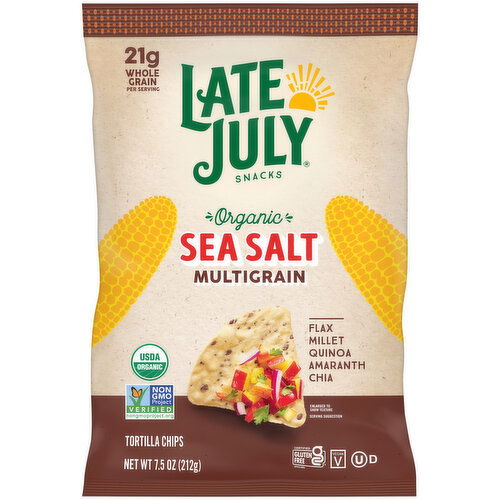 LATE JULY® Snacks Sea Salt Tortilla Chips