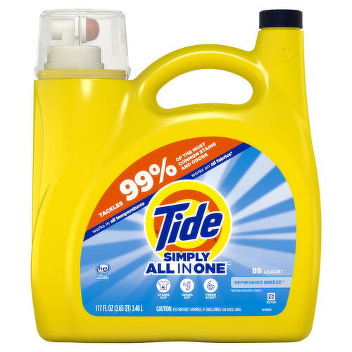 Tide Simply Liquid Laundry Detergent, Refreshing Breeze