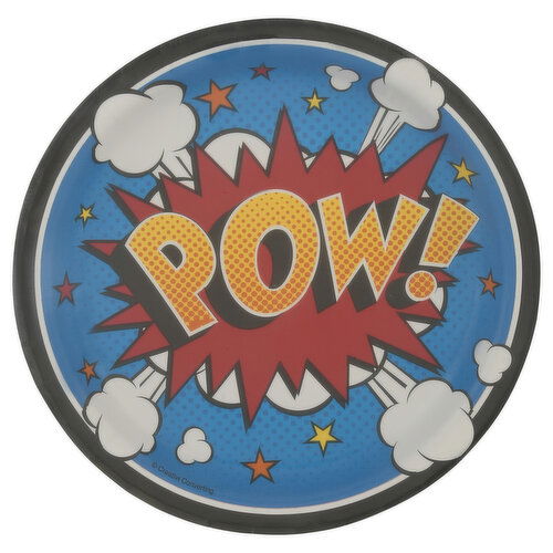 Celebrations Plates, Superhero Slogans, 6-7/8 Inch