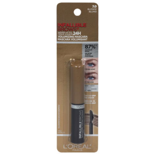L'Oreal Mascara, 24H, Volumizing, Infallible, 7.0 Blonde