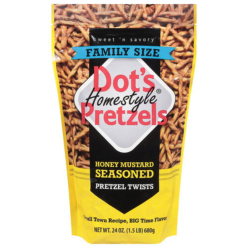Dot's Homestyle Pretzels Pretzel Twists, Honey Mustard Seasoned, Family Size