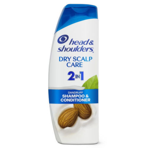 Head & Shoulders 2 in 1 Dandruff Shampoo and Conditioner, Dry Scalp Care 12.5 oz