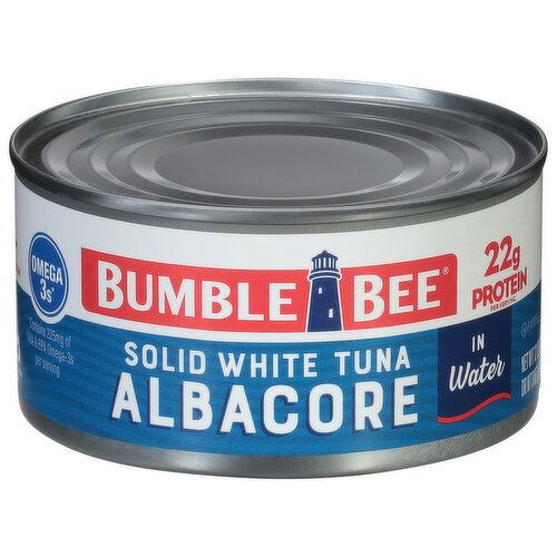 Bumble Bee Tuna, in Water, White, Solid, Albacore