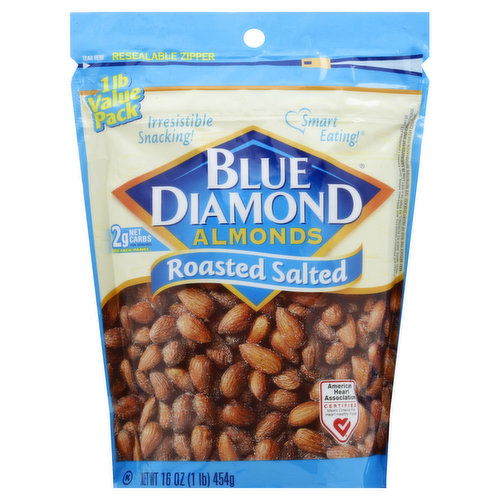 Blue Diamond Almonds, Roasted Salted, Value Pack