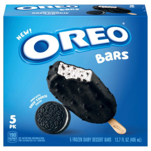 Dryers Oreo, Ice Cream Bars, 5 Pack