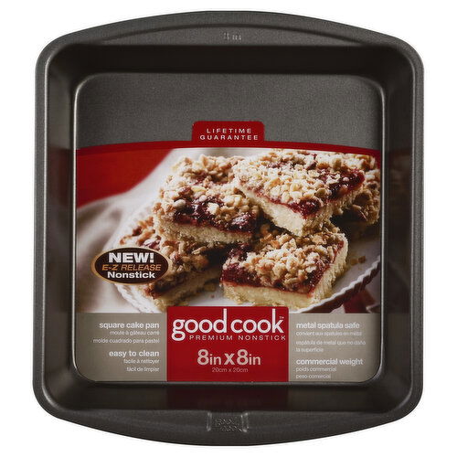 Good Cook Cake Pan, Square, Nonstick, 8 x 8 Inch