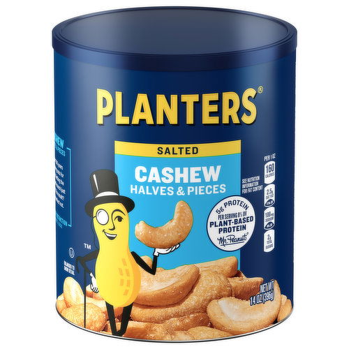 Planters Cashew, Halves & Pieces, Salted