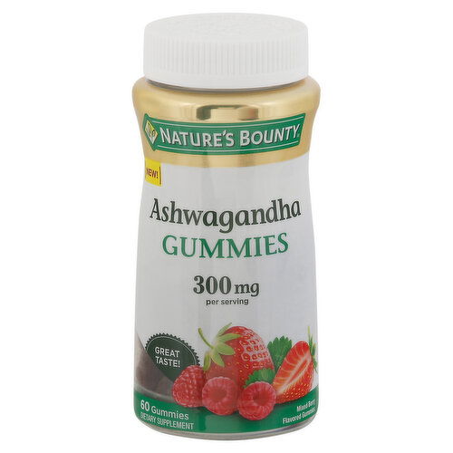 Nature's Bounty Ashwagandha, 300 mg, Gummies, Mixed Berry Flavored