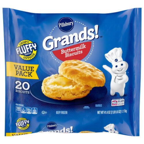 Pillsbury Grands! Biscuits, Buttermilk, Value Pack