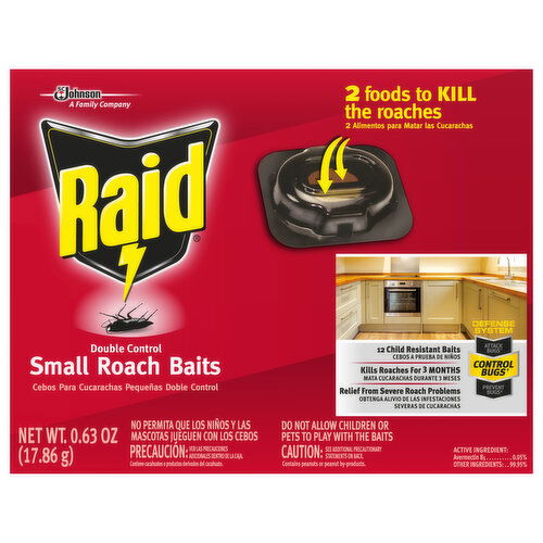 Raid Small Roach Baits, Double Control