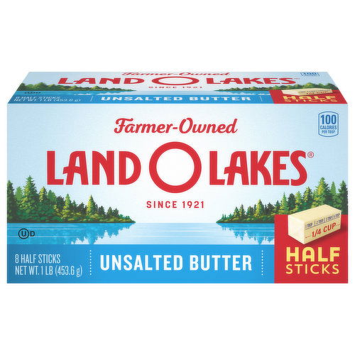 Land O Lakes Unsalted Butter in Half Sticks