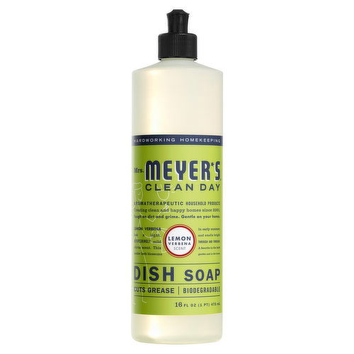 Mrs. Meyer's Clean Day Dish Soap, Lemon Verbena Scent