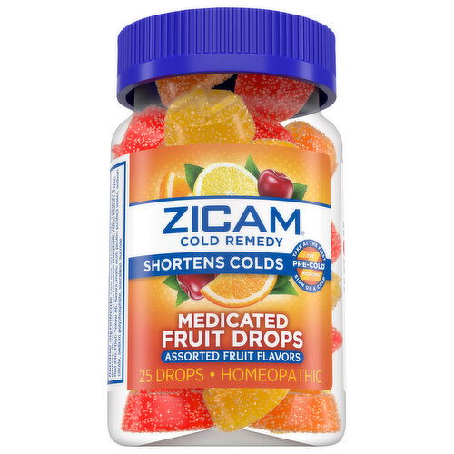 Zicam Cold Remedy, Homeopathic, Medicated Fruit Drops