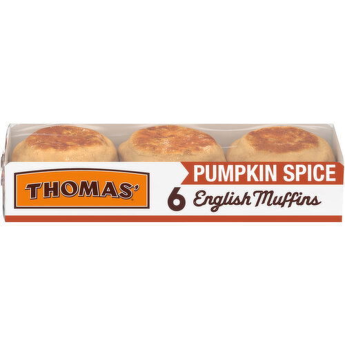 Thomas' Pumpkin Spice English Muffins, 6 count, 12 oz