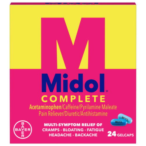 Midol Complete Multi-Symptom Relief, Gelcaps