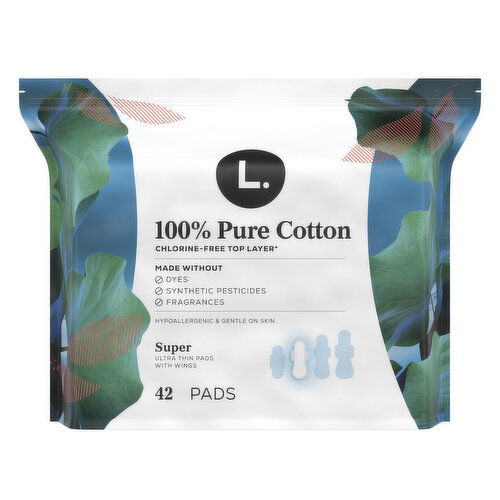 L. Ultra Thin Ultra Thin Pads with Wings, Super