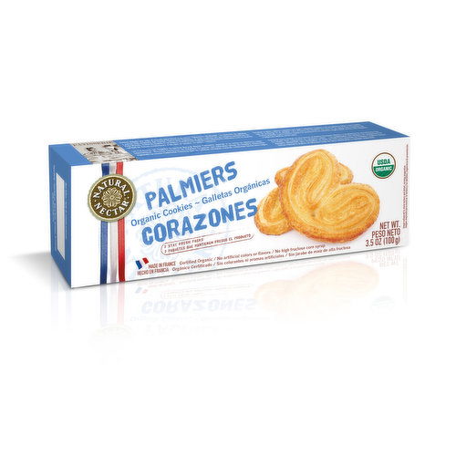 Natural Nectar  Palmiers Corazones Cookies