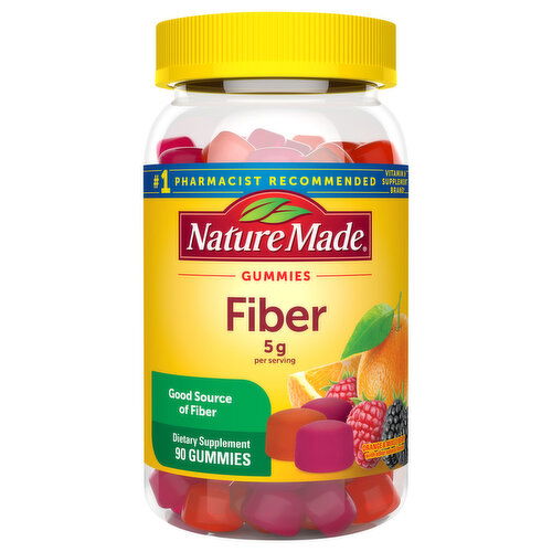 Nature Made Fiber, Orange & Mixed Berry, Gummies