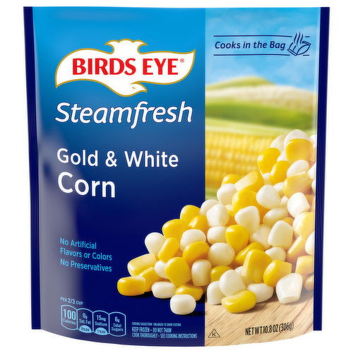 Birds Eye Steamfresh Gold and White Corn Frozen Vegetable