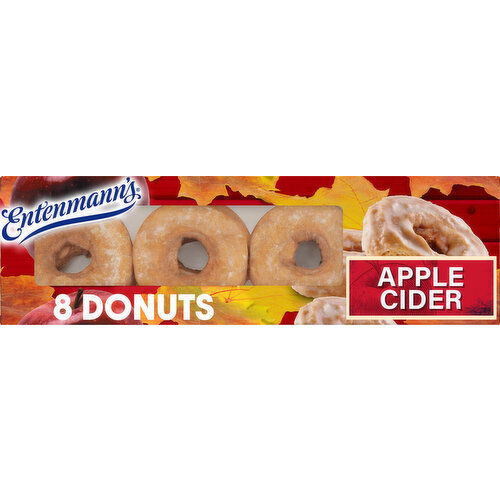 Entenmann's Shelf-Stable Apple Cider Donuts, 8 count, 16 oz