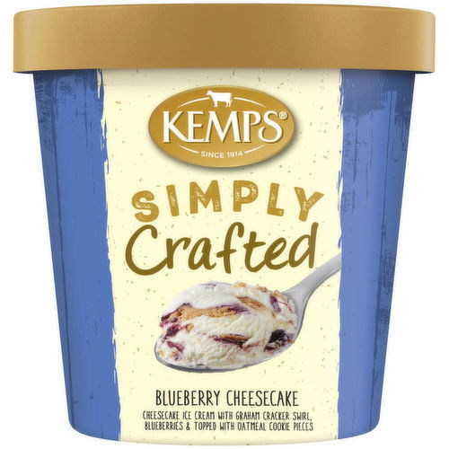 Kemps Simply Crafted Blueberry Cheesecake Premium Ice Cream