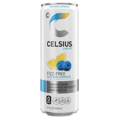 Celsius Live Fit Fizz Free Blue Razz Lemonade Energy Drink