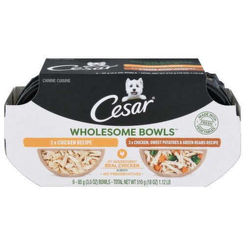 Cesar Wholesome Bowls Dog Food, Canine Cuisine