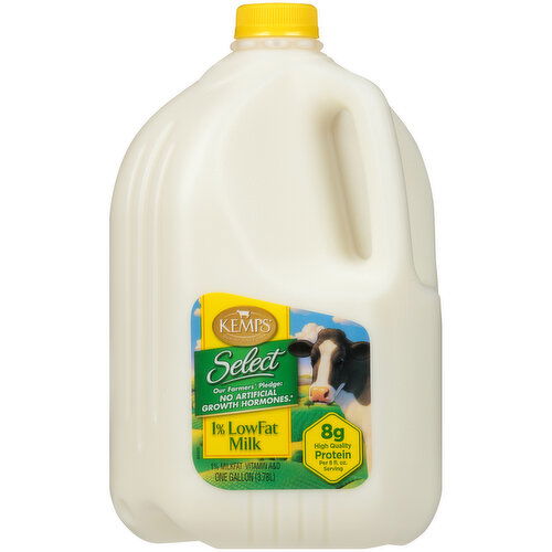 Kemps Select Select 1% Lowfat Milk, Gallon