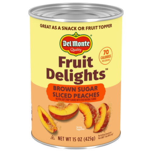 Del Monte Fruit Delights Brown Sugar Sliced Peaches in Extra Light Syrup
