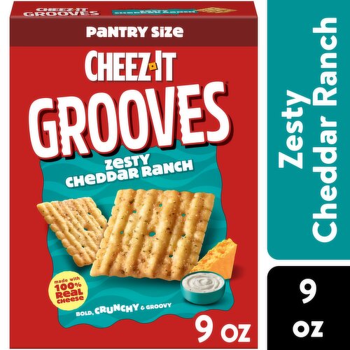 Cheez-It Grooves Cheese Crackers, Zesty Cheddar Ranch