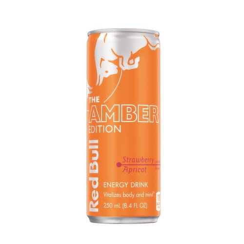 Red Bull Amber Edition Energy Drink, Strawberry Apricot, 80mg Caffeine