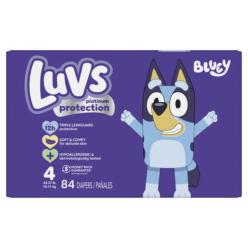 Luvs Platinum Protection Platinum Protection Baby Diapers, Size 4