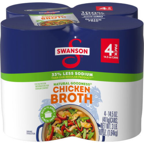 Swanson® Natural Goodness® Natural Goodness Lower Sodium Chicken Broth