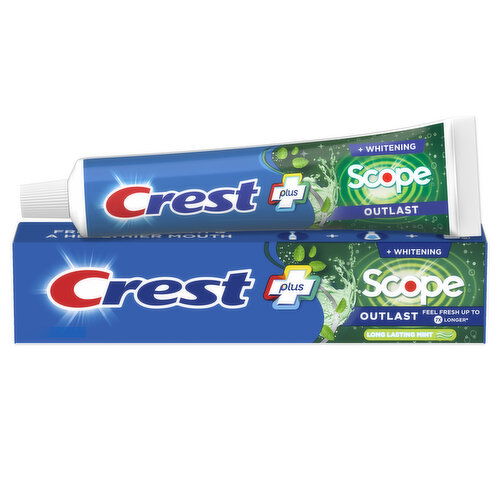 Crest Whitening Plus Scope Outlast Toothpaste, Long Lasting Mint