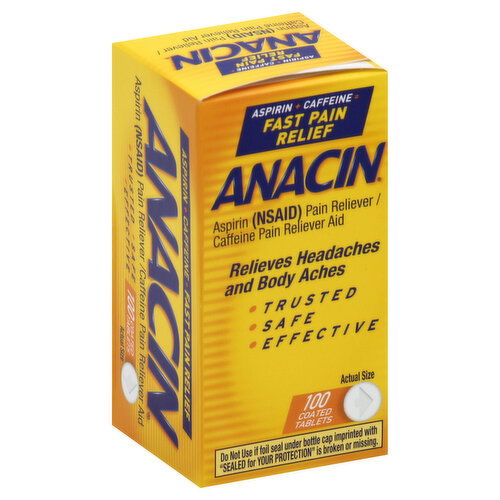 Anacin Pain Reliever/Pain Reliever Aid, Coated Tablets