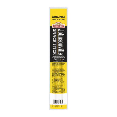 Johnsonville Original Summer Sausage Snack Stick