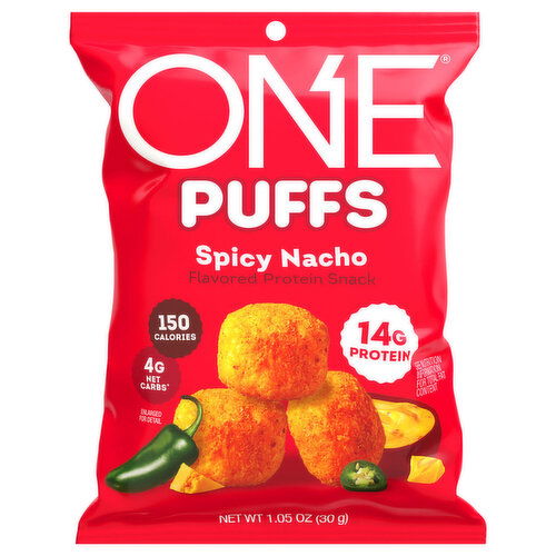 One Protein Snack, Spicy Nacho, Puffs