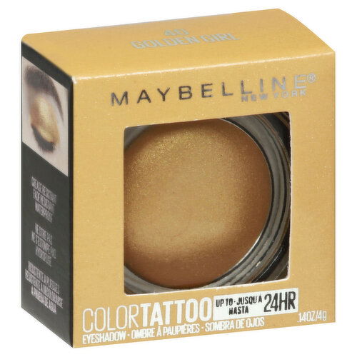 maybelline Color Tattoo Eyeshadow, Cream, Waterproof, Golden Girl 40