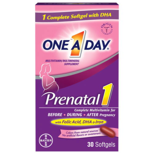 One A Day Multivitamin, Prenatal 1, Softgels