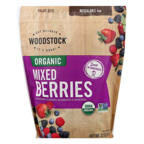 Woodstock Mixed Berries, Organic, Value Size