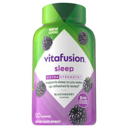 Vitafusion Gummies 5 mg Extra Strength Blackberry Flavor 5 mg Sleep