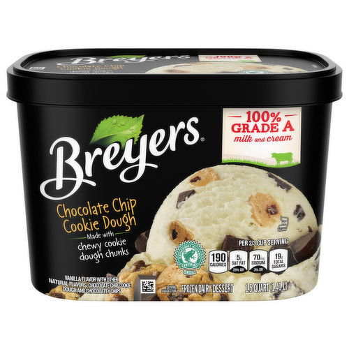 Breyers Frozen Dairy Dessert, Chocolate Chip Cookie Dough