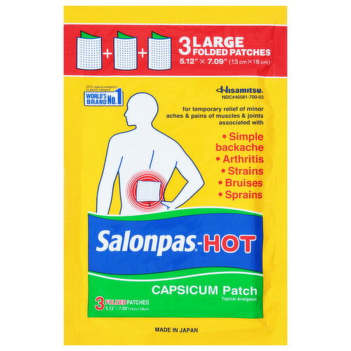 Salonpas-Hot Capsicum Patch, Folded, Large