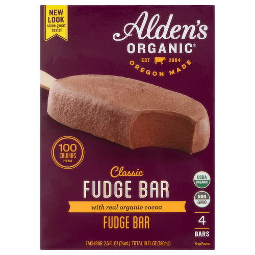 Aldens Organic Fudge Bar, Classic