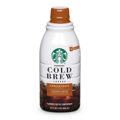 Starbucks Cold Brew Coffee, Caramel Dolce Flavored Multi-Serve Concentrate