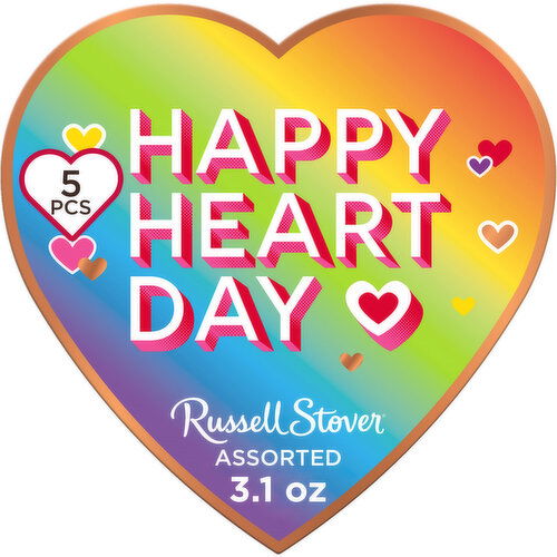 Russell Stover Valentine's Day Puppy Heart Assorted Milk & Dark Chocolate Gift Box