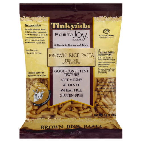 Tinkyada Pasta Joy Ready Brown Rice Pasta, Penne